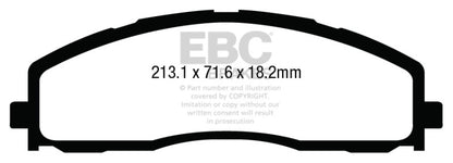 EBC 13+ Ford F250 (inc Super Duty) 6.2 (2WD) Extra Duty Front Brake Pads