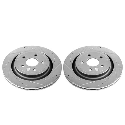 Power Stop 11-18 Volvo S60 Rear Evolution Drilled & Slotted Rotors - Pair