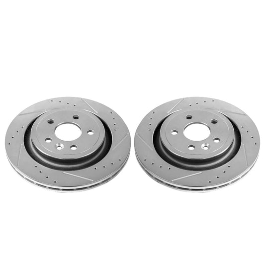 Power Stop 11-18 Volvo S60 Rear Evolution Drilled & Slotted Rotors - Pair