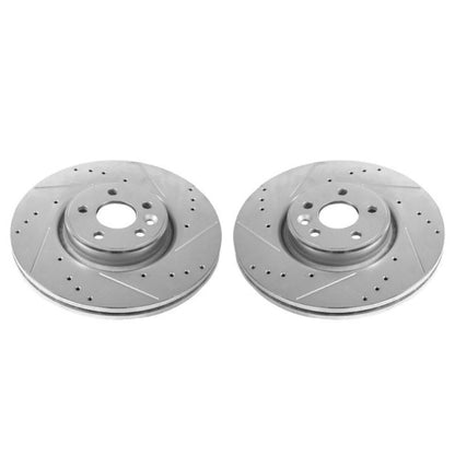 Power Stop 12-18 Volvo S60 Front Evolution Drilled & Slotted Rotors - Pair