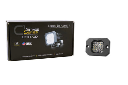 Diode Dynamics Stage Series C1 LED Pod Sport - White Flood Flush RBL Each