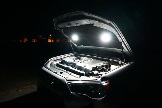 KC HiLiTES Cyclone 2in. LED Universal Under Hood Lighting Kit (Incl. 2 Cyclone Lights/Switch/Wiring)