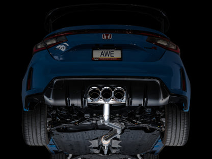 AWE Tuning 2023 Honda Civic Type R FL5 Track Edition Exhaust w/ Triple Chrome Silver Tips