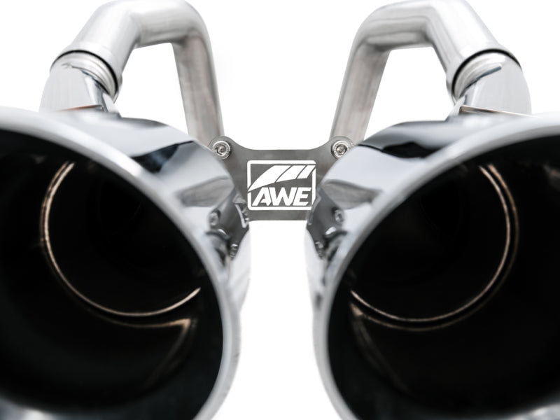 AWE Tuning 14-19 Chevy Corvette C7 Z06/ZR1 (w/o AFM) Track Edition Axle-Back Exhaust w/Chrome Tips - Precision R