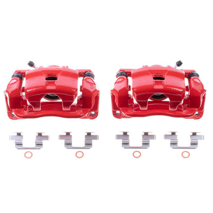 Power Stop 05-09 Subaru Legacy Rear Red Calipers w/Brackets - Pair