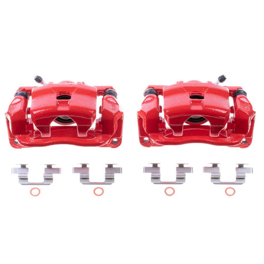 Power Stop 05-09 Subaru Legacy Rear Red Calipers w/Brackets - Pair