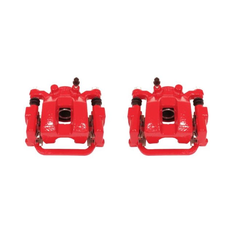 Power Stop 03-08 Infiniti FX35 Rear Red Calipers w/Brackets - Pair