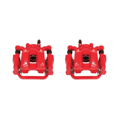 Power Stop 03-08 Infiniti FX35 Rear Red Calipers w/Brackets - Pair