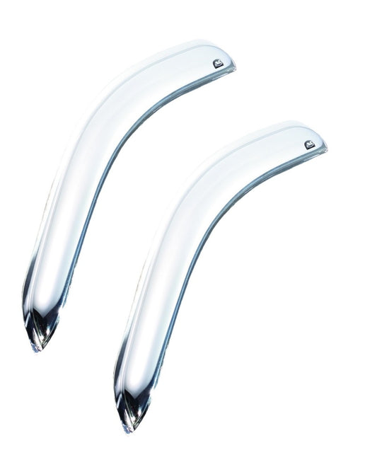 AVS 07-13 Chevy Silverado 1500 Standard Cab Outside Mount Front Window Ventvisor 2pc - Chrome