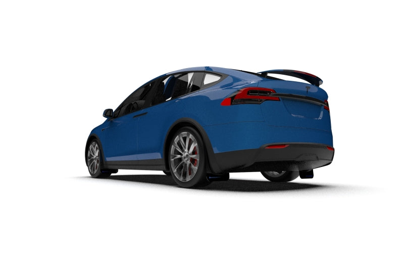 Rally Armor 22-24 Tesla Model X Black UR Mud Flap w/Blue Logo