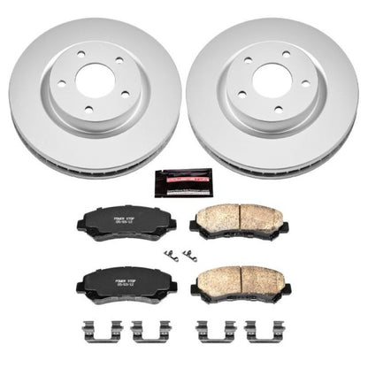 Power Stop 08-14 Nissan Rogue Front Z17 Evolution Geomet Coated Brake Kit