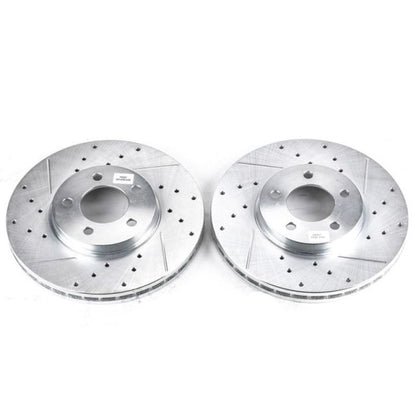 Power Stop 96-99 Ford Taurus Front Evolution Drilled & Slotted Rotors - Pair