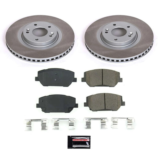 Power Stop 19-20 Hyundai Santa Fe Front Semi-Coated Rotor Kit