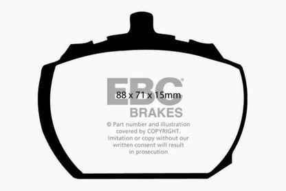 EBC 73-76 Mg MGB GT V8 3.5 Redstuff Front Brake Pads