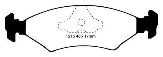 EBC 85-89 Ferrari 328 3.2 Redstuff Rear Brake Pads