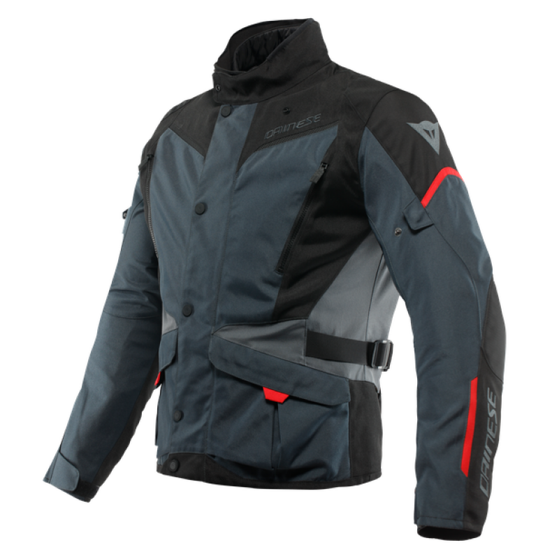 Dainese Tempest 3 D Dry Jacket Ebony/Black/Lava Red Size - 48