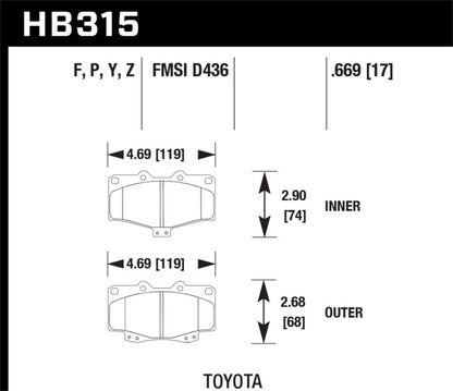 Hawk HPS Street Brake Pads