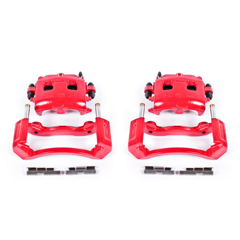 Power Stop 02-05 Dodge Ram 1500 Front Red Calipers w/Brackets - Pair