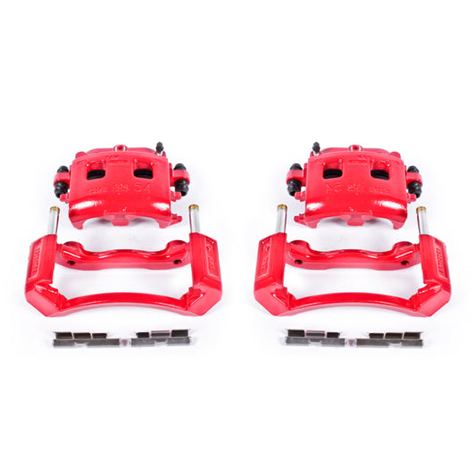 Power Stop 02-05 Dodge Ram 1500 Front Red Calipers w/Brackets - Pair