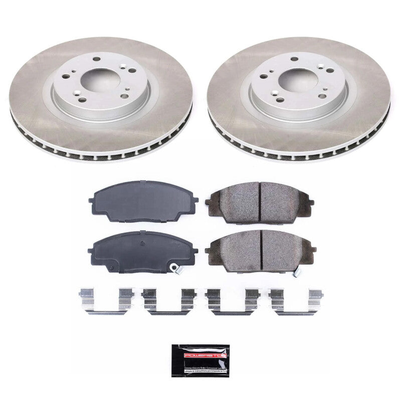 Power Stop 06-11 Honda Civic Front Semi-Coated Rotor Kit