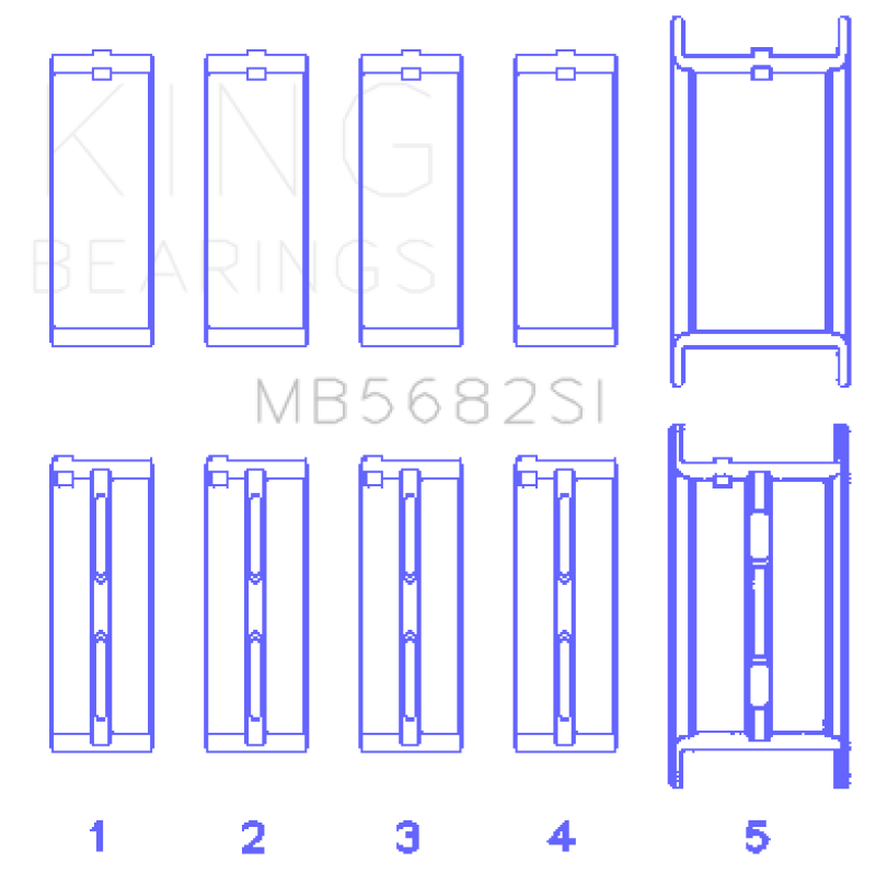 King gm 496ci/8.1L 16v (Size STD) Performance Main Bearing Set