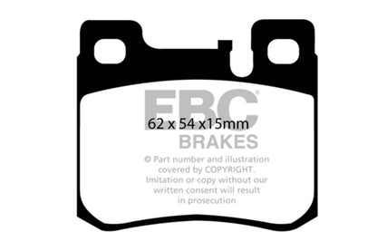 EBC 94-95 Mercedes-Benz C220 (W202) 2.2 (ASC) Ultimax2 Rear Brake Pads