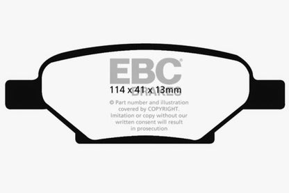 EBC 04-06 Chevrolet Cobalt 2.0 Supercharged Greenstuff Rear Brake Pads