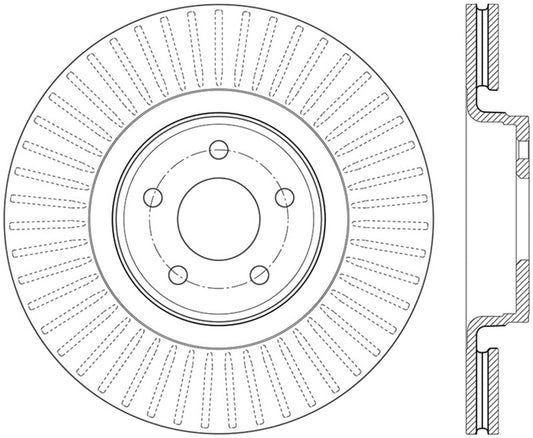 StopTech 14+ Ford Focus ST w/ 335mm Brakes Front Right Slotted & Drilled Rotor