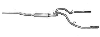 Gibson 15-18 Chevrolet Silverado 1500 LS 5.3L 3in/2.25in Cat-Back Dual Split Exhaust - Aluminized