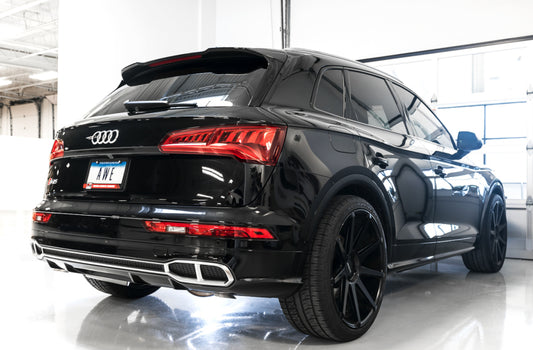 AWE Tuning Audi B9 SQ5 Non-Resonated Touring Edition Cat-Back Exhaust - No Tips (Turn Downs) - Precision R