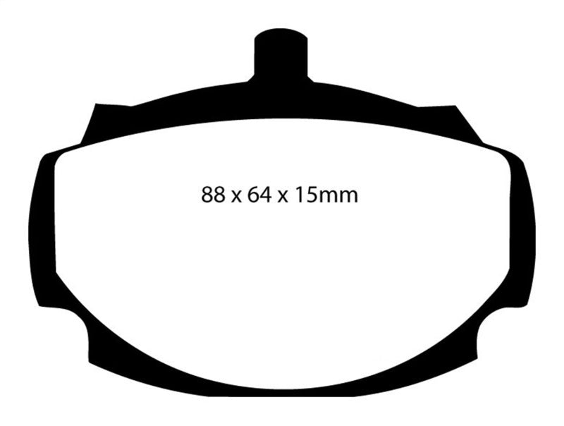 EBC 62-81 Mg MGB 1.8 Yellowstuff Front Brake Pads