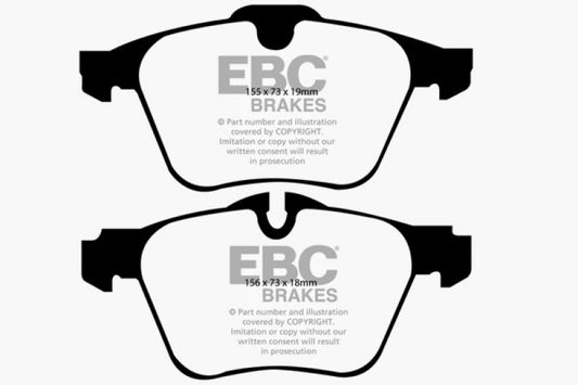 EBC 13-15 Jaguar XF 3.0 Supercharged Redstuff Front Brake Pads