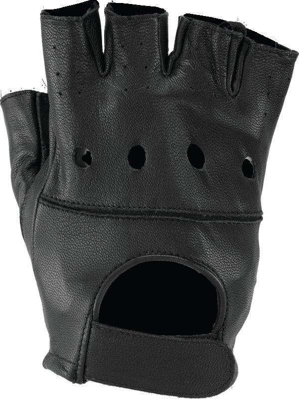 Kuryakyn Leather By River Road Diamond Shorty Gloves Black Womens - Large