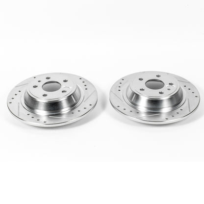 Power Stop 13-19 Ford Fusion Rear Evolution Drilled & Slotted Rotors - Pair