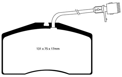 EBC 01-03 Audi S8 4.2 Yellowstuff Front Brake Pads