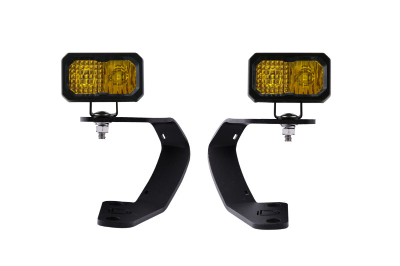 Diode Dynamics 10-21 Toyota 4Runner Stage Series 2in LED Ditch Light Kit - Yellow Pro Combo