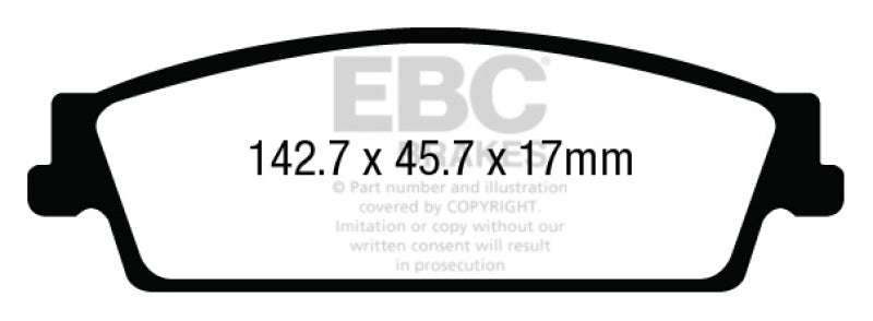 EBC 15+ Cadillac Escalade 6.2 2WD Greenstuff Rear Brake Pads