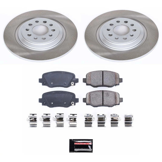 Power Stop 14-22 Jeep Cherokee Rear Semi-Coated Rotor Kit