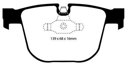 EBC 08-10 BMW M3 4.0 (E90) Bluestuff Rear Brake Pads