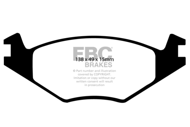 EBC 86-93 Volkswagen Cabriolet 1.8 Greenstuff Front Brake Pads