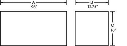 Tradesman Aluminum Top Mount L-Wing Box (96in.) - Brite