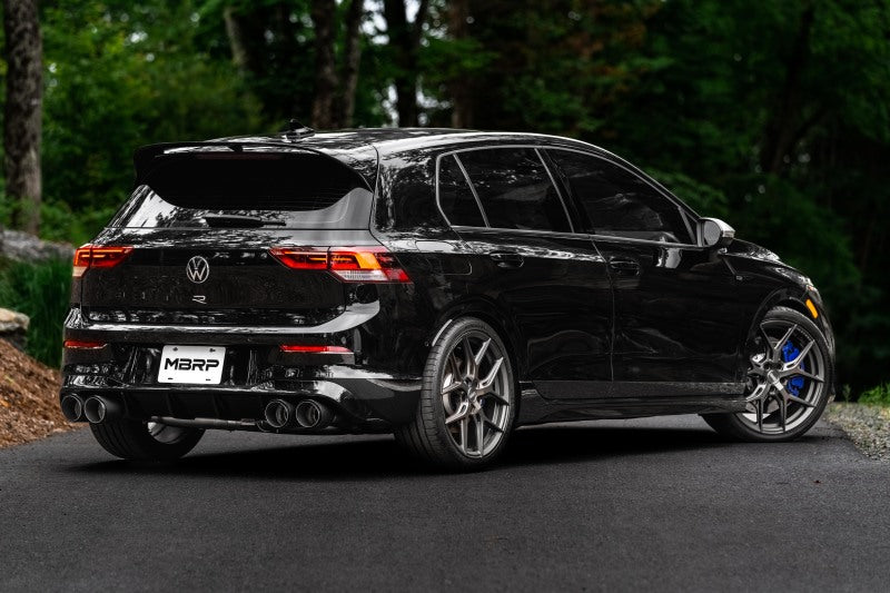 MBRP 2022 Volkswagen Golf R MK8 3in Cat-Back Quad Rear w/ Carbon Fiber Tips Valve Delete Exhaust