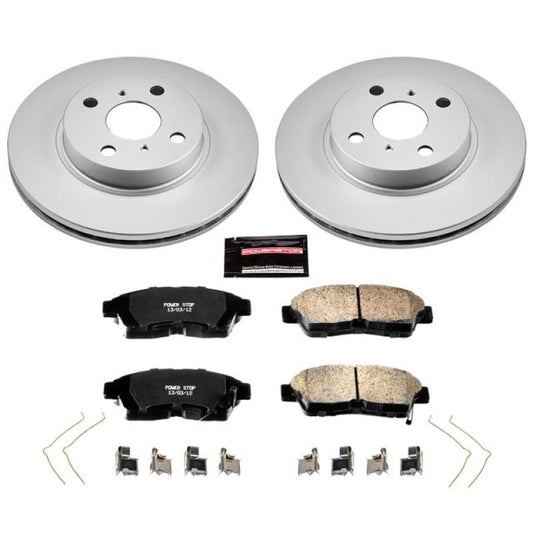 Power Stop 93-97 Geo Prizm Front Z17 Evolution Geomet Coated Brake Kit