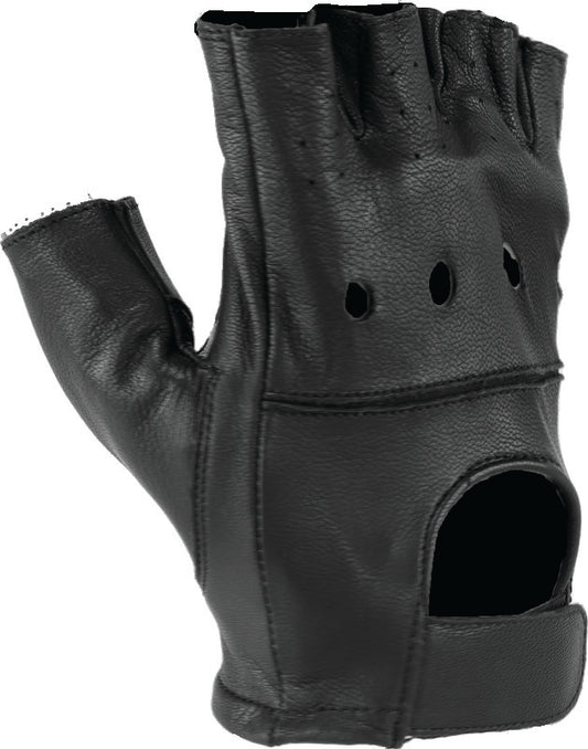 Kuryakyn Leather By River Road Hollister Shorty Gloves Black - Small