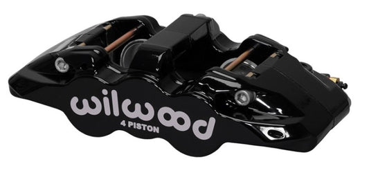 Wilwood Caliper-Aero4-R/H - Black 1.62/1.38in Pistons 1.25in Disc