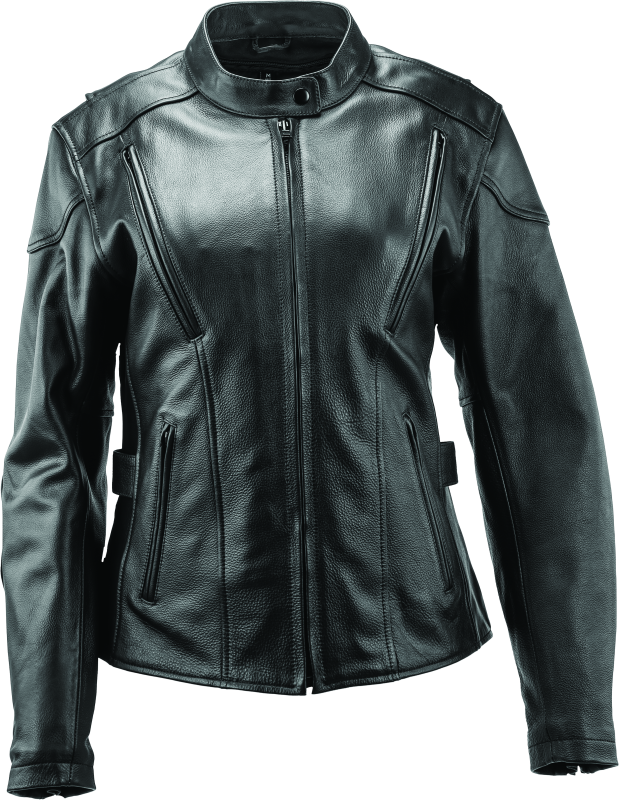 River Road Race Leather Jacket Black Womens - 3XL