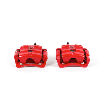 Power Stop 08-14 Cadillac CTS Rear Red Calipers w/Brackets - Pair