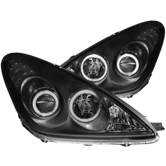 ANZO 2002-2003 Lexus Es300 Projector Headlights w/ Halo Black