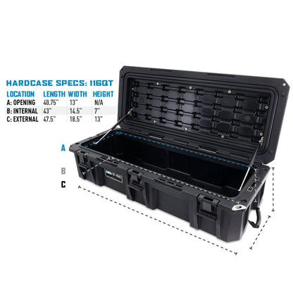 Borne Off-Road Hard Case 116QT Black