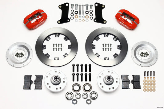 Wilwood Forged Dynalite Front Kit 12.19in Red 67-69 Camaro 64-72 Nova Chevelle